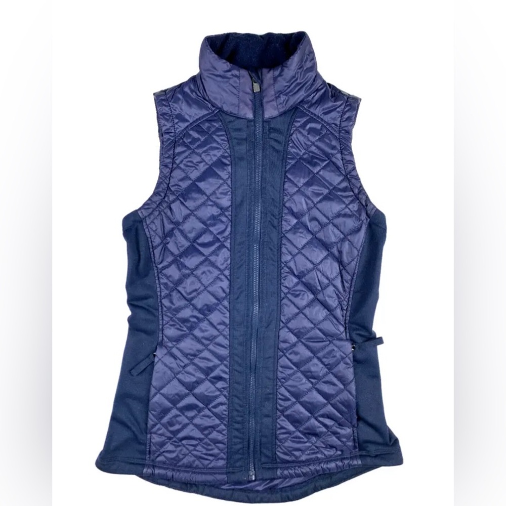 Athleta Rock Springs Quilted Puffer Vest XXS Blue Retro